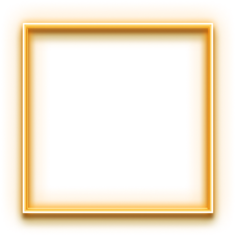 Yellow Square Neon Frame